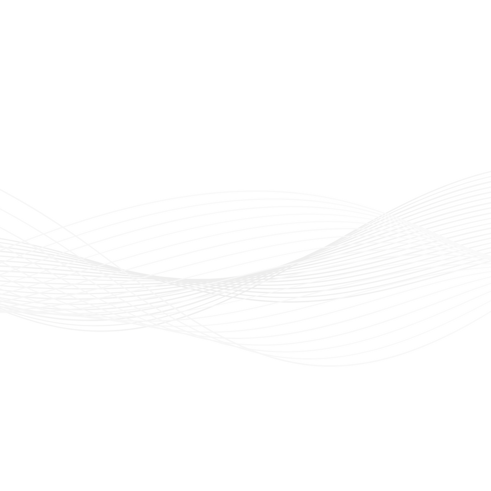 A series of light gray, wavy, parallel lines creating an abstract, flowing pattern on a white background. The lines curve and overlap, resembling gentle sound waves or ripples.